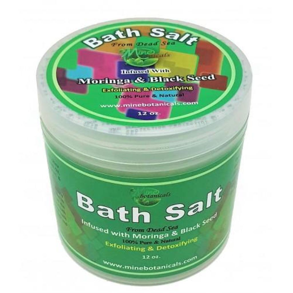 Bath Salt Infused with Moringa & Black Seed Black and Nobel