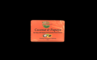 Coconut & Papaya Bar Soap with Papaya Fruit & Vanilla Flower Extract