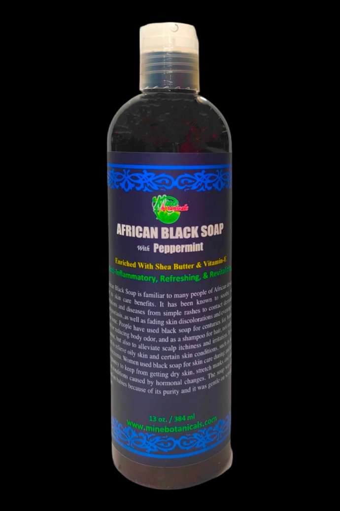 African Black Soap with Peppermint