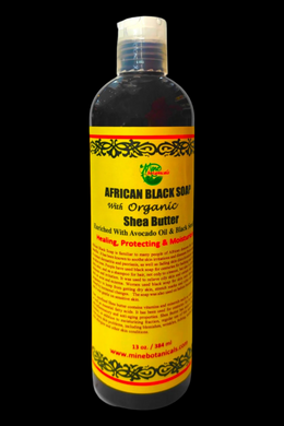 African Black Soap with Organic Shea Butter