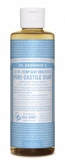 18 in 1 Hemp Baby Unscented Pure Castile Soap