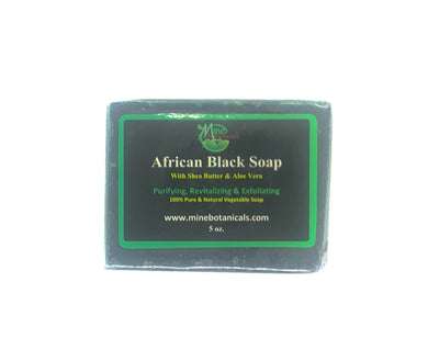 African Black Soap with Shea Butter & Aloe Vera