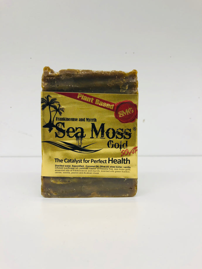 SEA MOSS GOLD INFUSED FRANKINCENSE AND MYRRH SOAP – Black and Nobel