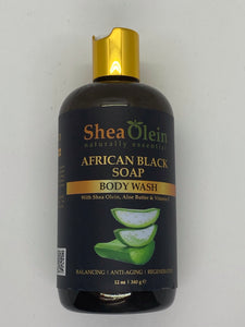 Shea Olein African Black Soap Body Wash / shea olein, aloe butter & vit. E