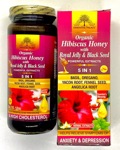 Organic Hibiscus Honey with Royal Jelly & Black Seed